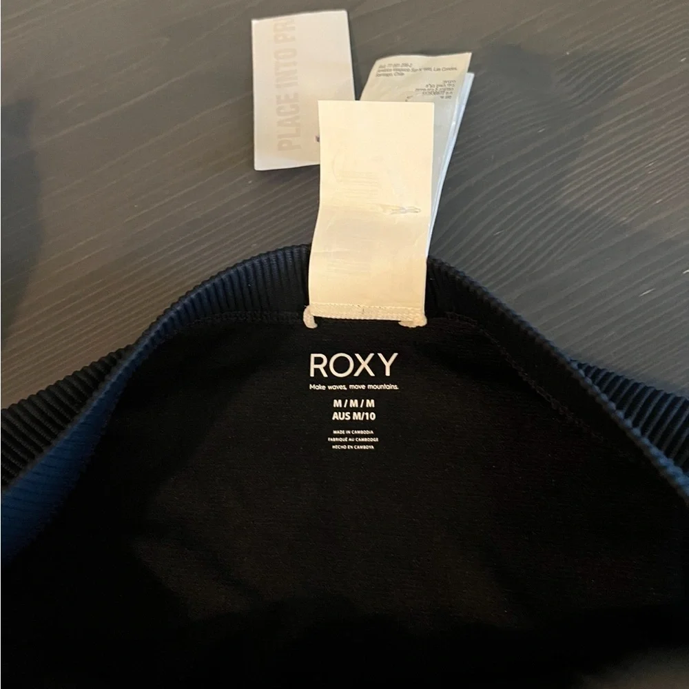 ROXY Love The Shorey Ribbed High Rise Bikini Bottom NEW